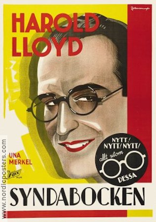 Syndabocken 1934 poster Harold Lloyd na Merkel George Barbier Sam Taylor