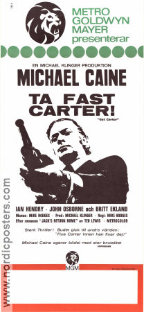 Ta fast Carter 1971 poster Michael Caine Ian Hendry Britt Ekland Mike Hodges