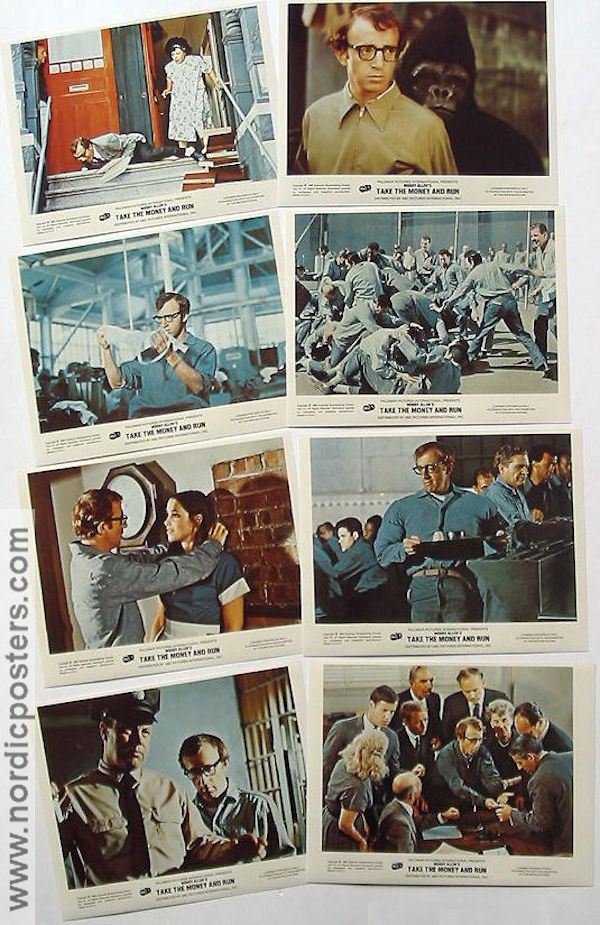 Take the Money and Run 1970 lobby card set Janet Margolin Woody Allen