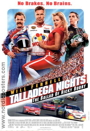 Talladega Nights 2006 movie poster Will Ferrell John C Reilly Sacha Baron Cohen Adam McKay Cars and racing Sports