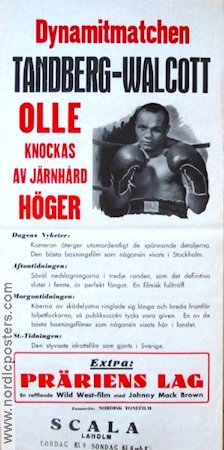 Tandberg-Walcott 1949 poster Olle Tandberg Boxning