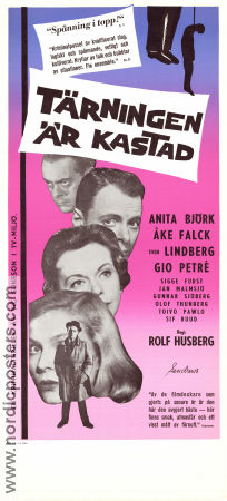 Tärningen är kastad 1960 movie poster Anita Björk Sven Lindberg Gio Petré Åke Falck