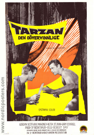 Tarzan the Magnificent 1960 movie poster Gordon Scott Jock Mahoney Betta St John Robert Day Find more: Tarzan