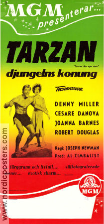 Tarzan the Ape Man 1959 movie poster Denny Miller Joanna Barnes Joseph M Newman Find more: Tarzan