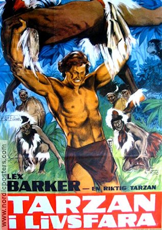 Tarzan i livsfara 1951 poster Lex Barker Byron Haskin Hitta mer: Tarzan