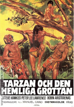 Tarzan y el arco iris 1972 movie poster Steve Hawkes Peter Lee Lawrence Angel del Pozo Manuel Cano Find more: Tarzan Spain