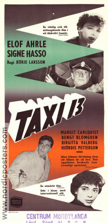 Taxi 13 1954 poster Margit Carlqvist Bengt Blomgren Elof Ahrle Signe Hasso Börje Larsson