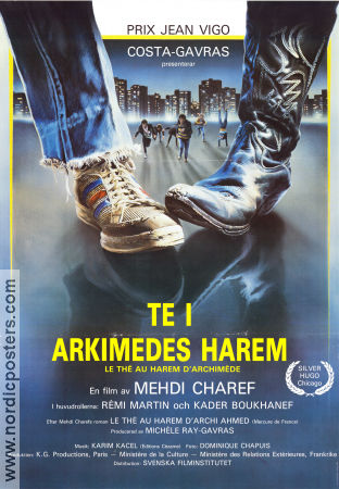 Le thé au harem d´Archimede 1985 movie poster Kader Boukhanef Rémi Martin Laure Duthilleul Mehdi Charef Gangs
