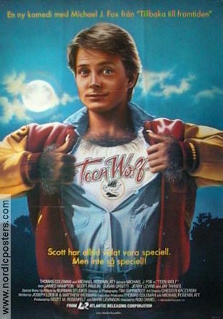 Teen Wolf 1984 movie poster Michael J Fox