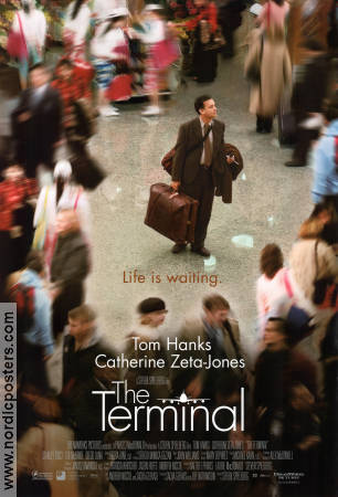 The Terminal 2004 movie poster Tom Hanks Catherine Zeta-Jones Steven Spielberg Planes Travel