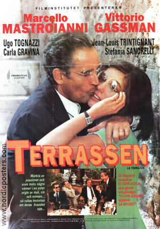 La terrazza 1980 movie poster Marcello Mastroianni Vittorio Gassman Ettore Scola