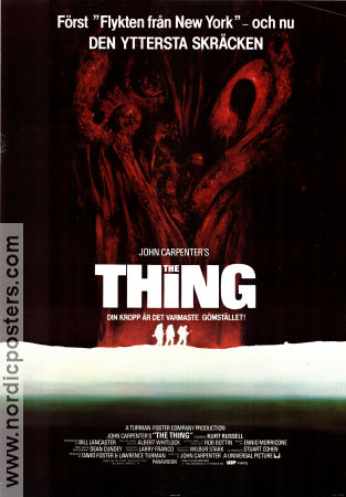 The Thing 1982 movie poster Kurt Russell Wilford Brimley Keith David John Carpenter Cult movies