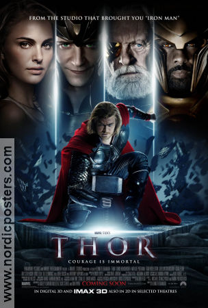 Thor 2011 poster Chris Hemsworth Natalie Portman Tom Hiddleston Anthony Hopkins Kenneth Branagh Hitta mer: Marvel Från serier Hitta mer: Vikings