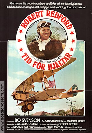 Tid för hjältar 1975 poster Robert Redford Bo Svenson Bo Brundin George Roy Hill Flyg