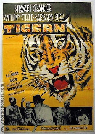 Tigern 1958 poster Stewart Granger Anthony Steel Katter