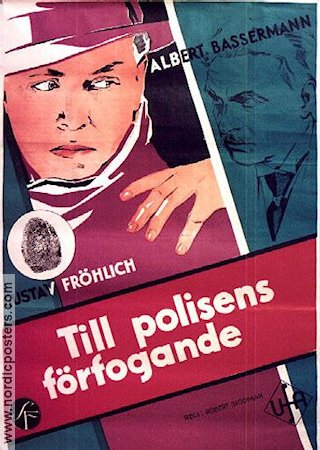 Voruntersuchung 1931 movie poster Albert Basserman Police and thieves
