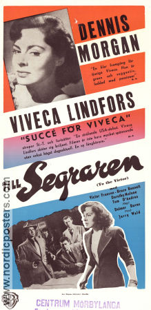 To the Victor 1948 movie poster Viveca Lindfors Dennis Morgan Victor Francen Delmer Daves