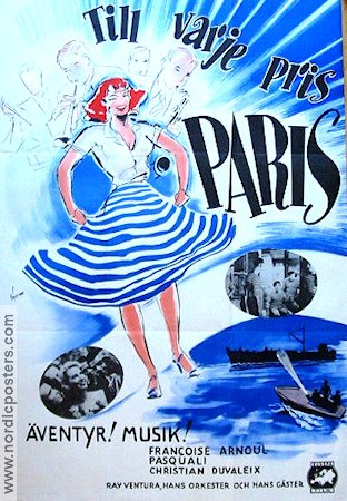 Till varje pris Paris 1950 poster Francoise Arnoul