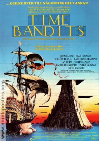 Time Bandits 1981 movie poster John Cleese Sean Connery Shelley Duvall John Cleese Terry Gilliam Artistic posters Ships and navy