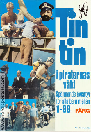 Le mystere de la Toison d´Or 1962 movie poster Tintin Jean-Pierre Talbot Jean-Jacques Vierne From comics Diving