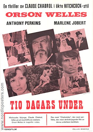 La decade prodigieuse 1971 movie poster Orson Welles Anthony Perkins Marlene Jobert Claude Chabrol
