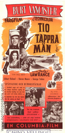 Ten Tall Men 1951 movie poster Burt Lancaster Jody Lawrance Willis Goldbeck