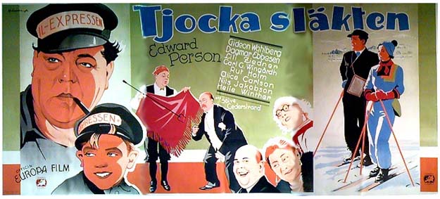 Tjocka släkten 1935 poster Edvard Persson Hitta mer: Large Poster