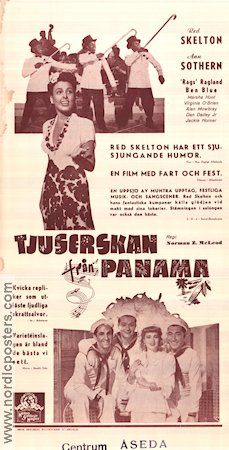 Tjuserskan från Panama 1942 poster Red Skelton Ann Sothern Musikaler