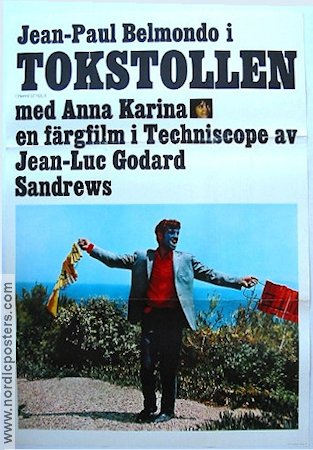 Tokstollen 1966 poster Jean-Paul Belmondo Anna Karina Jean-Luc Godard