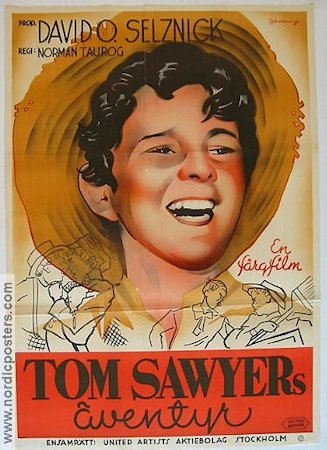 Tom Sawyers äventyr 1938 poster Tommy Kelly Jackie Moran Norman Taurog Eric Rohman art