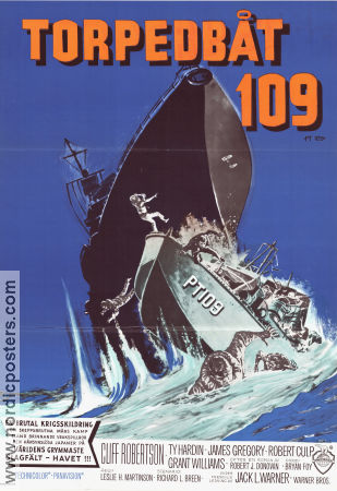 PT 109 1963 movie poster Cliff Roberts Robert Culp Ty Hardin Leslie H Martinson War Ships and navy