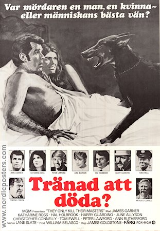 They Only Kill Their Masters 1972 movie poster James Garner Katharine Ross Hal Holbrook James Goldstone Dogs