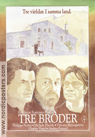 Tre fratelli 1981 movie poster Philippe Noiret Michele Placido Vittorio Mezzogiorno Francesco Rosi Artistic posters