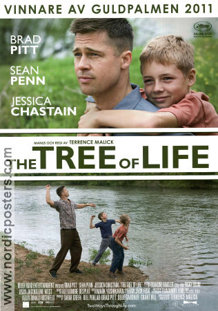 The Tree of Life 2011 poster Brad Pitt Sean Penn Jessica Chastain Terrence Malick Barn