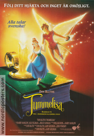 Thumbelina 1994 movie poster Jodi Benson Don Bluth Writer: HC Anderssen Animation