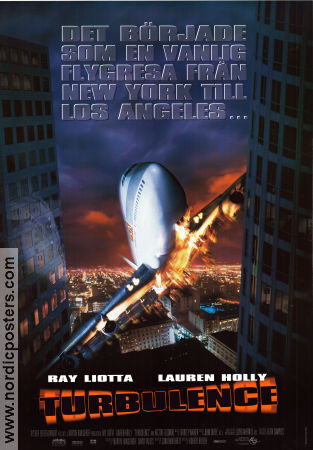 Turbulence 1997 movie poster Ray Liotta Lauren Holly Brendan Gleeson Robert Butler Planes