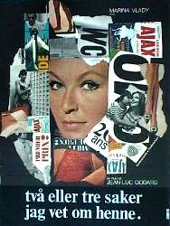 Deux ou trois 1967 movie poster Joseph Gehrard Marina Vlady Jean-Luc Godard Artistic posters
