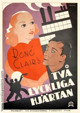 Två lyckliga hjärtan 1931 poster Raymond Cordy René Clair