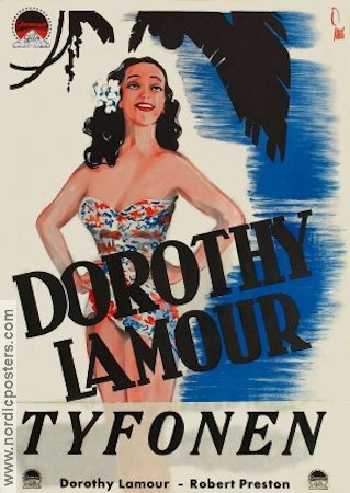 Typhoon 1941 movie poster Dorothy Lamour