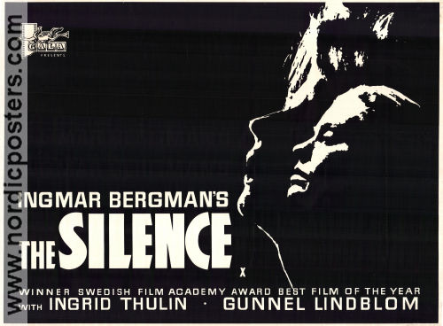 The Silence 1963 movie poster Gunnel Lindblom Ingrid Thulin Birger Malmsten Ingmar Bergman