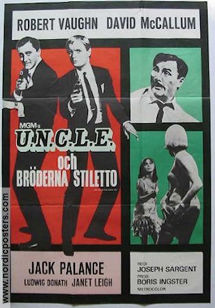 The Spy in the Green Hat 1967 movie poster Robert Vaughn David McCallum Jack Palance Janet Leigh Find more: Man From UNCLE Agents
