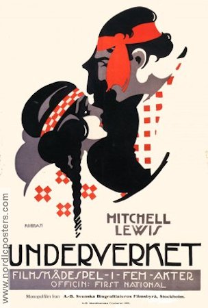 Underverket 1917 movie poster Mitchell Lewis