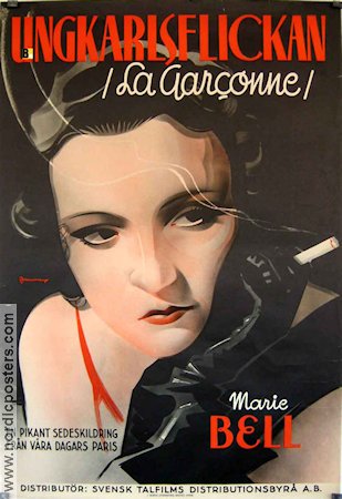 La garconne 1936 movie poster Marie Bell Eric Rohman art Smoking