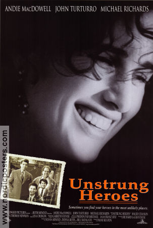 Unstrung Heroes 1995 movie poster Andie MacDowell John Turturro Michael Richards Diane Keaton