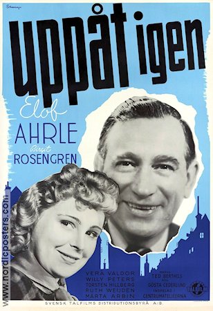 Uppåt igen 1941 movie poster Elof Ahrle Birgit Rosengren
