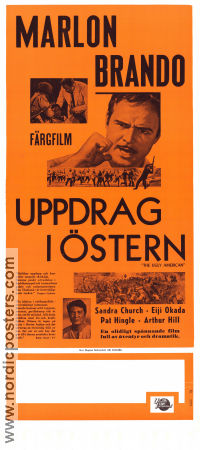 Uppdrag i östern 1963 poster Marlon Brando Eiji Okada Sandra Church George Englund