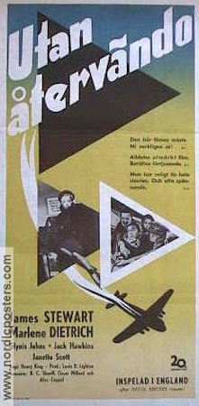 No Highway 1951 movie poster James Stewart Marlene Dietrich Planes
