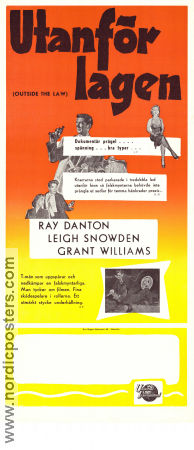 Utanför lagen 1956 poster Ray Danton Leigh Snowden Grant Williams Jack Arnold Film Noir
