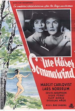 Ute blåser sommarvind 1955 movie poster Lars Nordrum Margit Carlqvist