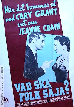 Vad ska folk säja? 1951 poster Cary Grant Jeanne Crain